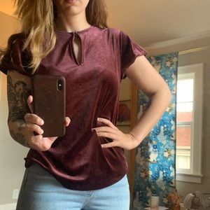 Velvet Keyhole Top by Ann Taylor